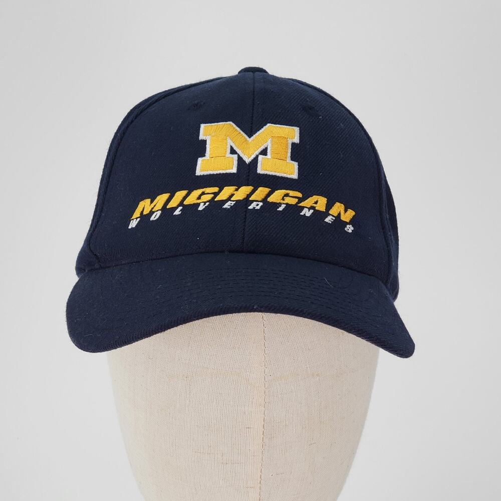 Michigan Wolverines Blue Gold College Snapback Baseball Hat Cap‎